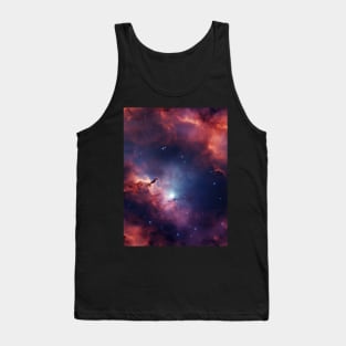 Stellar Odyssey: Cosmic Nebula Embrace Tank Top